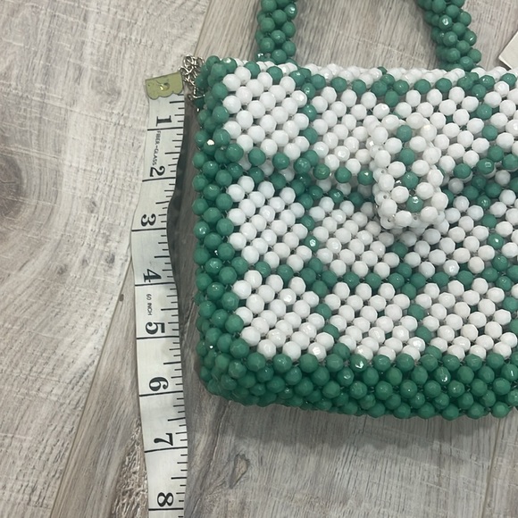 L U L U NWT Plaid Beaded Top Handle mini Bag - Picture 13 of 13